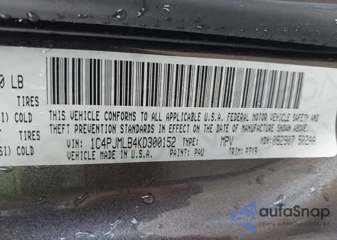 2019 Jeep Cherokee Latitude Plus 4X4 z USA, uszkodzony, nr VIN 1C4PJMLB4KD300152